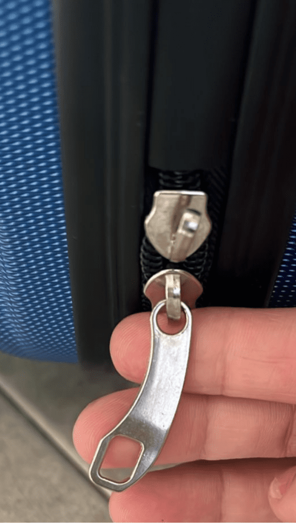 Conserto de zíper de malas de viagens